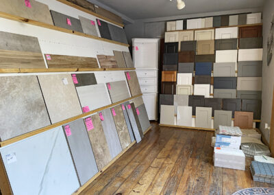 Tile, LVP flooring, and custom cabinets