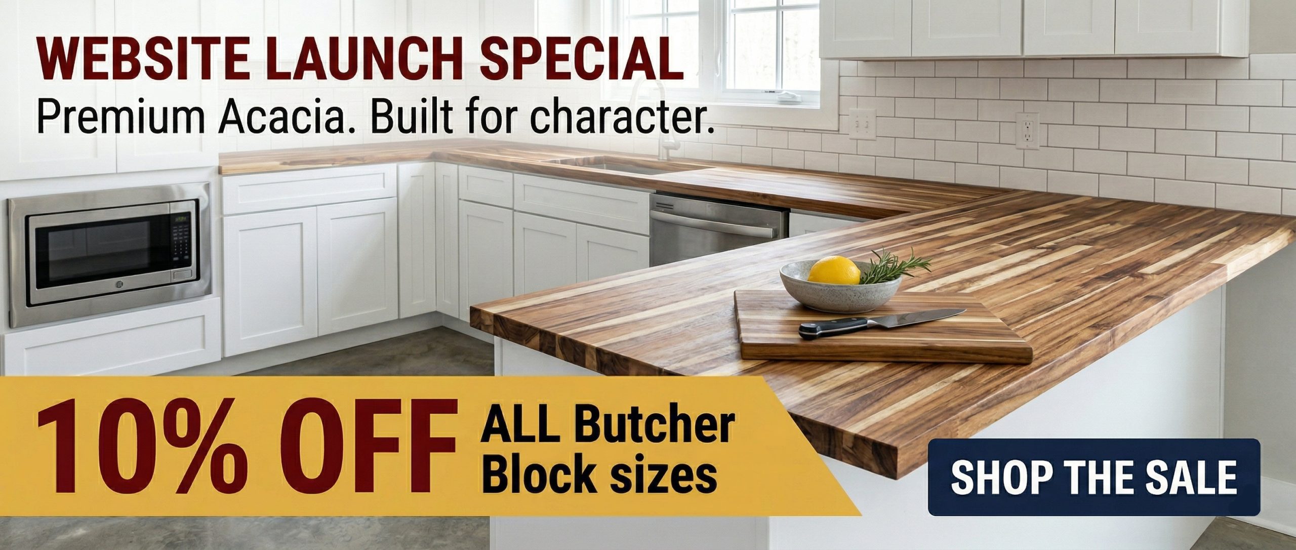 Website Launch Special: 10% off all Butcher Block